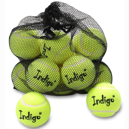 Купить Мяч для большого тенниса Indigo (12 шт в сетке) начальный уровень в Артёмовском 