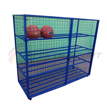 Купить Стеллаж для хранения мячей и инвентаря передвижной металлический (сетка) Цельносварной в Артёмовском 